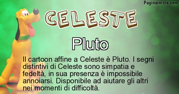 Celeste - Personaggio dei cartoni associato a Celeste