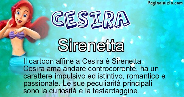 Cesira - Personaggio dei cartoni associato a Cesira