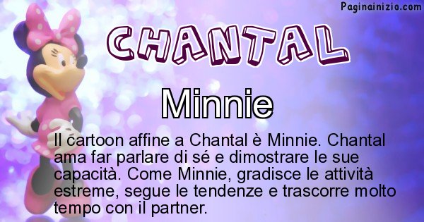 Chantal - Personaggio dei cartoni associato a Chantal