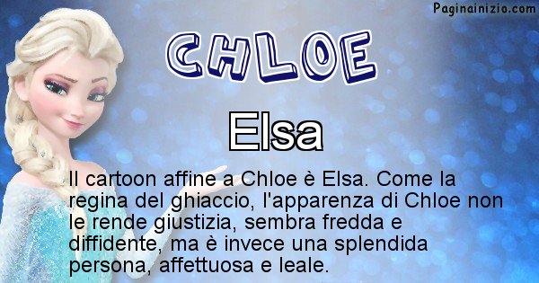 Chloe - Personaggio dei cartoni associato a Chloe