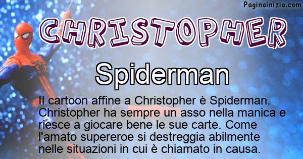 Christopher - Personaggio dei cartoni associato a Christopher