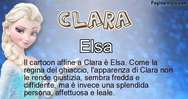Clara - Personaggio dei cartoni associato a Clara