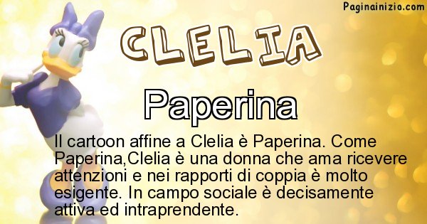 Clelia - Personaggio dei cartoni associato a Clelia