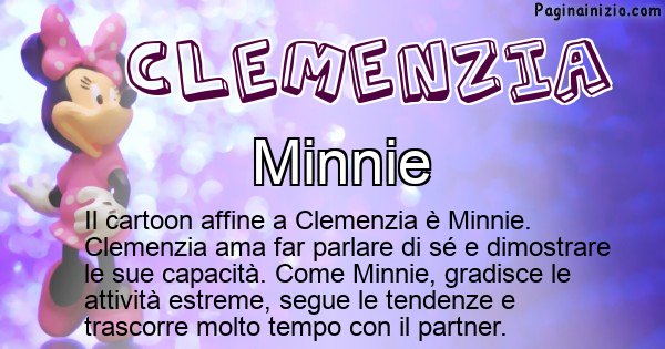 Clemenzia - Personaggio dei cartoni associato a Clemenzia