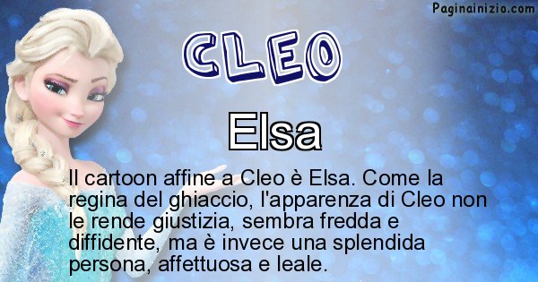 Cleo - Personaggio dei cartoni associato a Cleo