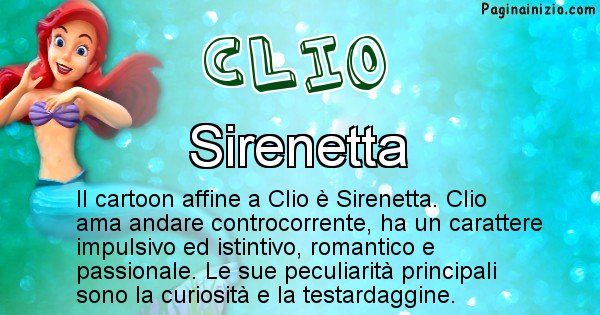 Clio - Personaggio dei cartoni associato a Clio