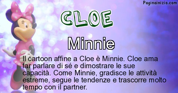 Cloe - Personaggio dei cartoni associato a Cloe