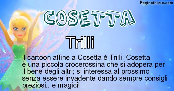 Cosetta - Personaggio dei cartoni associato a Cosetta