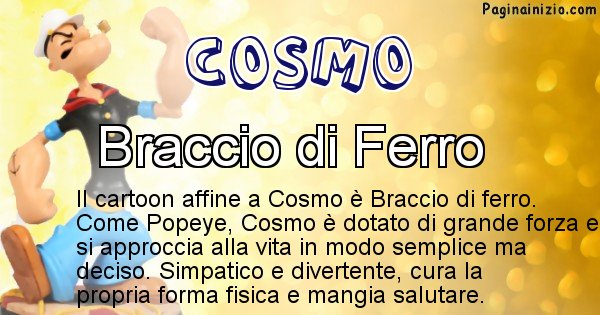 Cosmo - Personaggio dei cartoni associato a Cosmo