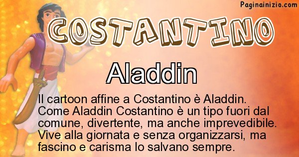 Costantino - Personaggio dei cartoni associato a Costantino