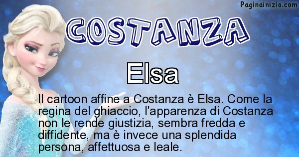 Costanza - Personaggio dei cartoni associato a Costanza