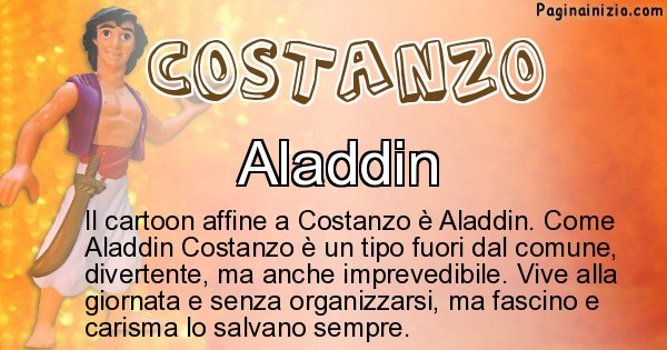 Costanzo - Personaggio dei cartoni associato a Costanzo