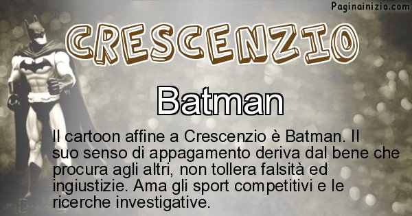 Crescenzio - Personaggio dei cartoni associato a Crescenzio