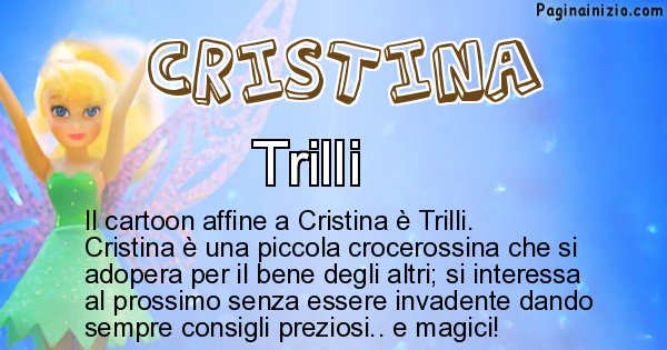 Cristina - Personaggio dei cartoni associato a Cristina