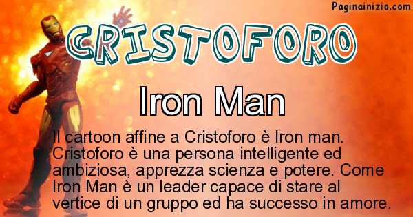 Cristoforo - Personaggio dei cartoni associato a Cristoforo