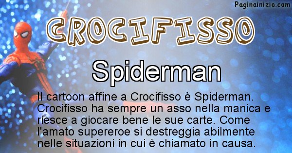 Crocifisso - Personaggio dei cartoni associato a Crocifisso