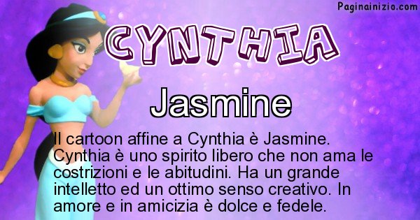 Cynthia - Personaggio dei cartoni associato a Cynthia