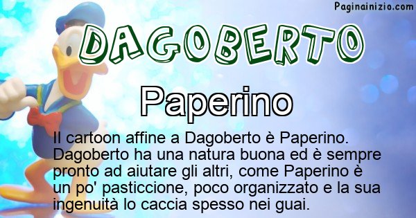 Dagoberto - Personaggio dei cartoni associato a Dagoberto