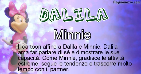 Dalila - Personaggio dei cartoni associato a Dalila