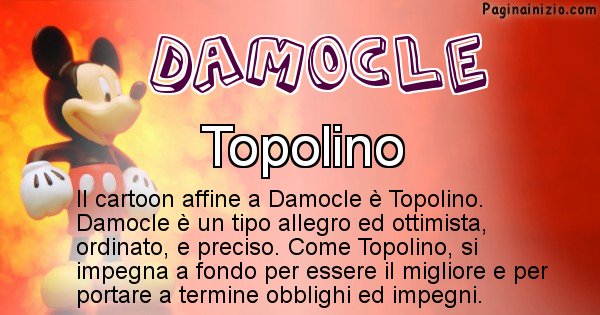 Damocle - Personaggio dei cartoni associato a Damocle