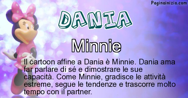 Dania - Personaggio dei cartoni associato a Dania