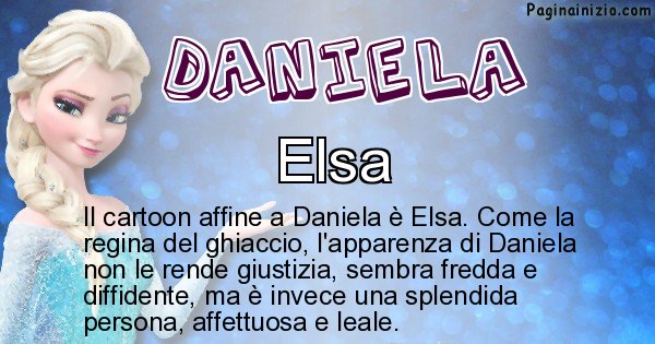 Daniela - Personaggio dei cartoni associato a Daniela