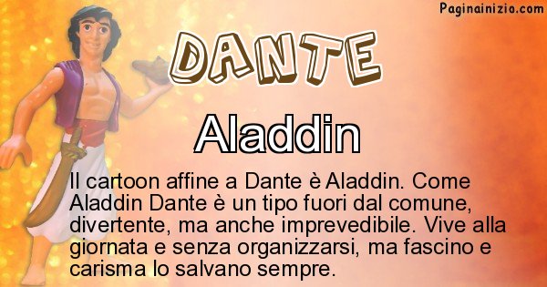 Dante - Personaggio dei cartoni associato a Dante