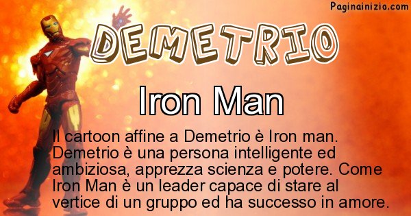 Demetrio - Personaggio dei cartoni associato a Demetrio