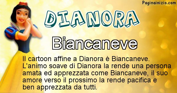 Dianora - Personaggio dei cartoni associato a Dianora