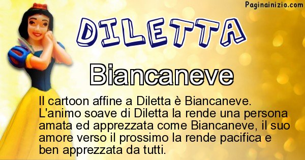 Diletta - Personaggio dei cartoni associato a Diletta