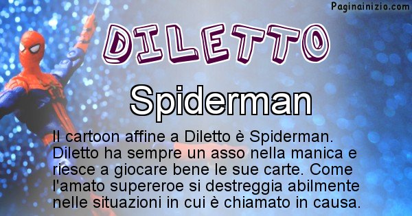Diletto - Personaggio dei cartoni associato a Diletto