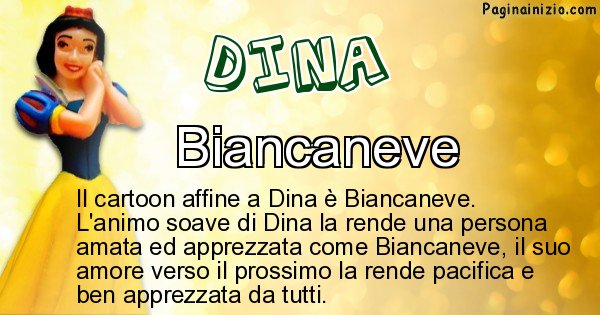 Dina - Personaggio dei cartoni associato a Dina