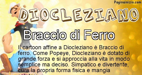 Diocleziano - Personaggio dei cartoni associato a Diocleziano