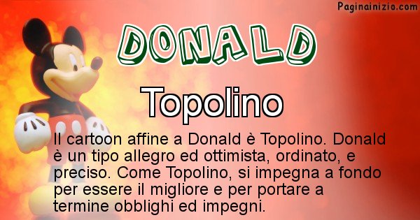 Donald - Personaggio dei cartoni associato a Donald