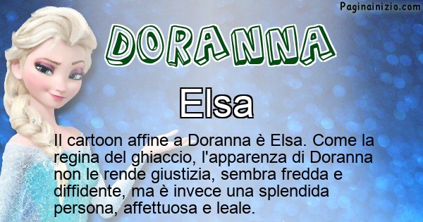 Doranna - Personaggio dei cartoni associato a Doranna