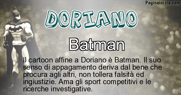 Doriano - Personaggio dei cartoni associato a Doriano