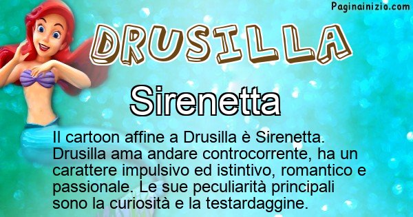 Drusilla - Personaggio dei cartoni associato a Drusilla