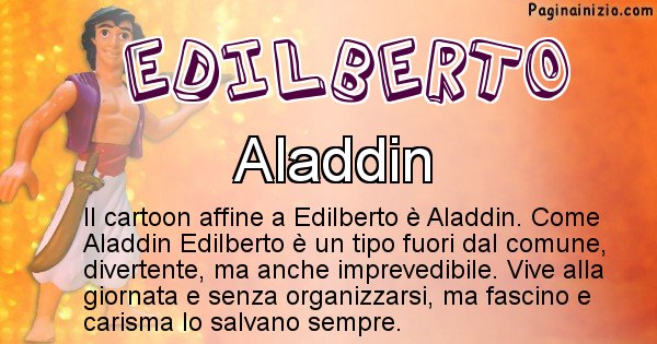 Edilberto - Personaggio dei cartoni associato a Edilberto