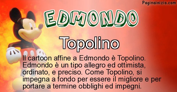 Edmondo - Personaggio dei cartoni associato a Edmondo
