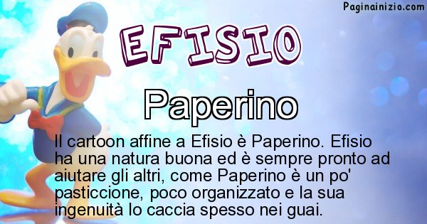 Efisio - Personaggio dei cartoni associato a Efisio