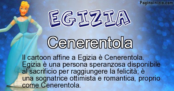 Egizia - Personaggio dei cartoni associato a Egizia