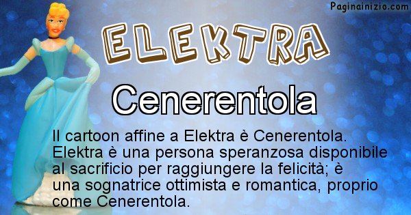 Elektra - Personaggio dei cartoni associato a Elektra