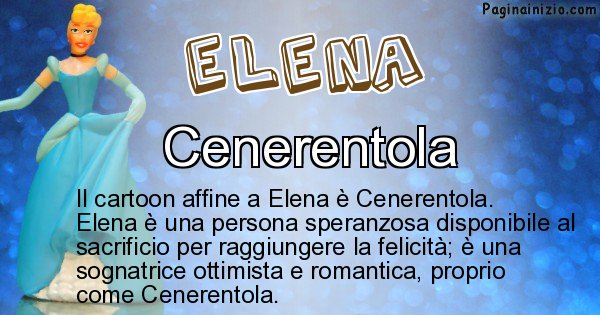 Elena - Personaggio dei cartoni associato a Elena