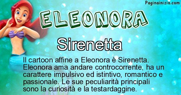 Eleonora - Personaggio dei cartoni associato a Eleonora