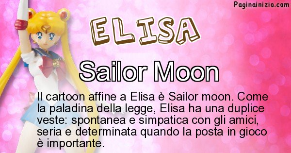 Elisa - Personaggio dei cartoni associato a Elisa