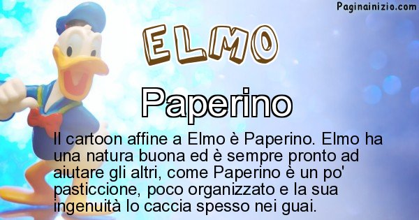 Elmo - Personaggio dei cartoni associato a Elmo