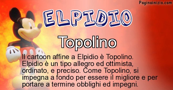 Elpidio - Personaggio dei cartoni associato a Elpidio