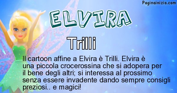 Elvira - Personaggio dei cartoni associato a Elvira