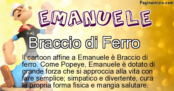 Emanuele - Personaggio dei cartoni associato a Emanuele