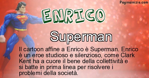 Enrico - Personaggio dei cartoni associato a Enrico